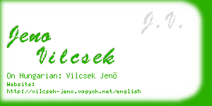 jeno vilcsek business card